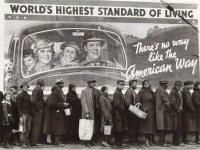 1930 depression era soup kitchen line up