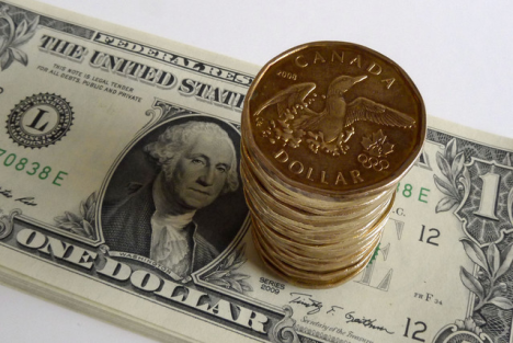 Canadian loonie, dollar and U.S dollar collapse