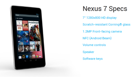 Google Nexus 7 tablet 