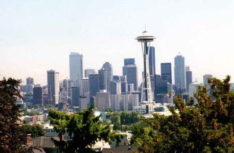 Seattle, WA sky line in the day