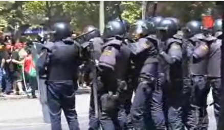 Spain protest turn violent