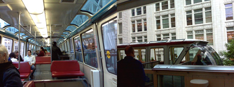 TRAM light rail from Union Square to Seattle Space Needle