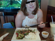 Vietnamese restaurant newmarket, ontario - wife enjoying her dish